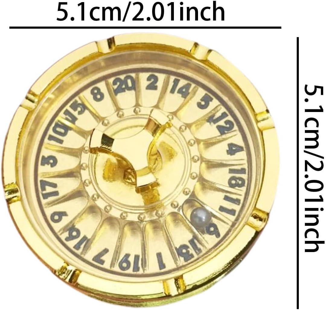 Metal Dice 20 Sided Rotating Dice for Table Games & Parties, Ancient Gold Dice for Adult Gatherings & Carnivals