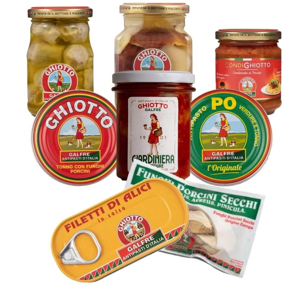 Galfrè Antipasti d'Italia Confezione Regalo, Piatti Unici, 8 Specialità