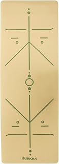 GURKHA 8mm TrueForm™ TPE Alignment Yoga Mat + Carry Bag | Extra-Cushioned Non-Slip Performance Mat for Yoga, Pilates, HIIT... Price In India