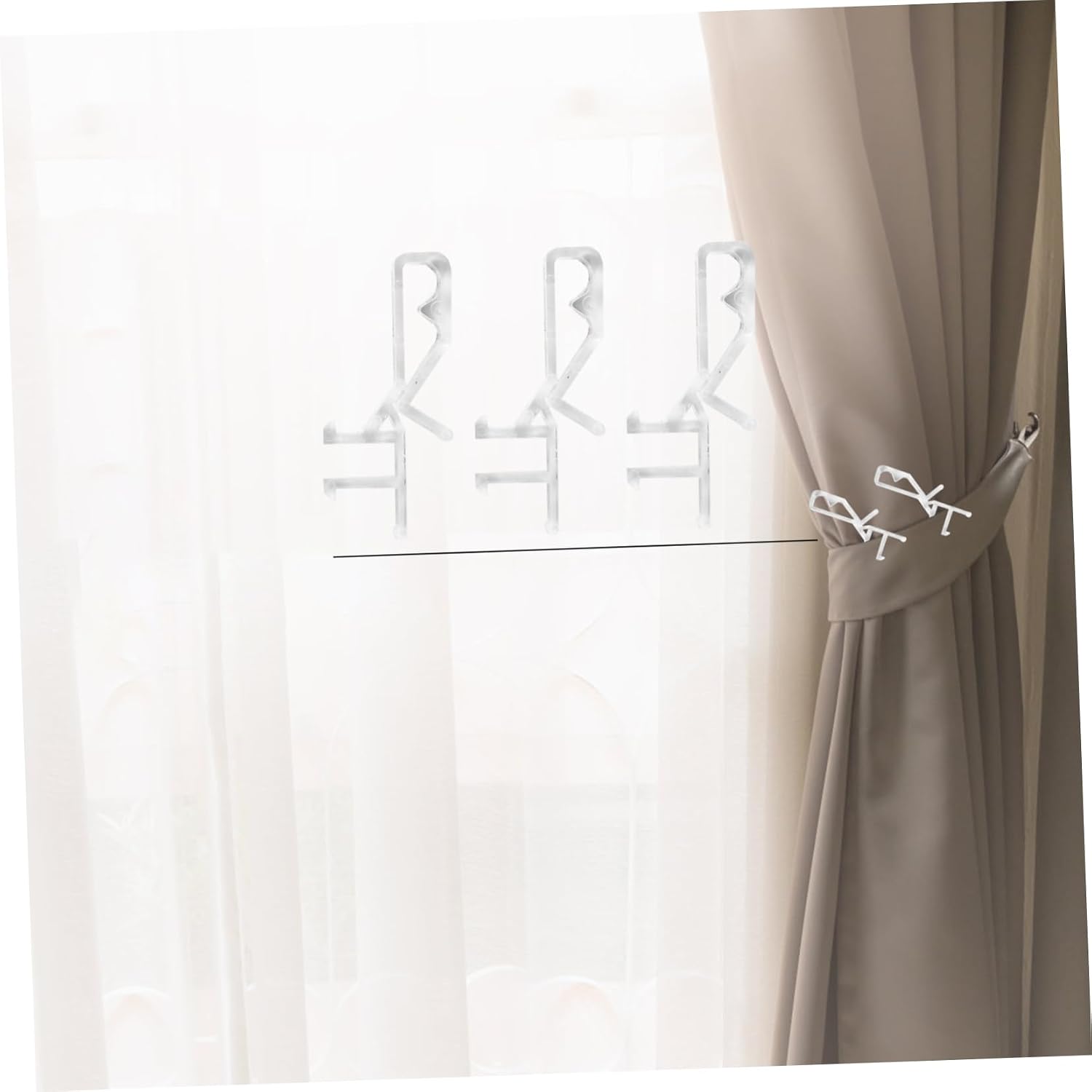40pcs Plastic Curtain Clips Latch Hinge Accessories for Smooth Curtain Movement for Hinges Bolts Locks