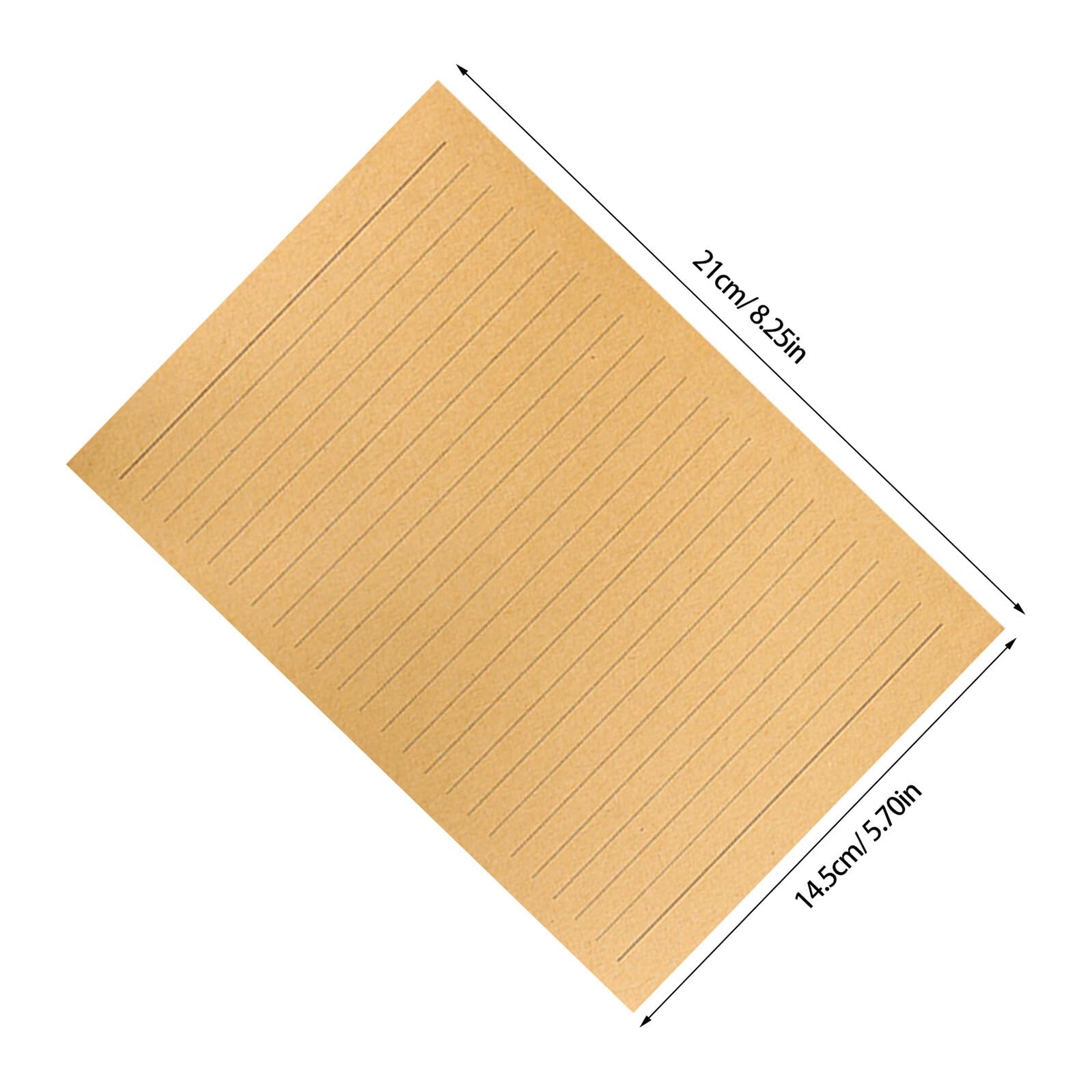 Carta da Lettere Kraft Vintage a Righe A5 Set di Cancelleria Retrò 300 Fogli per Scrivere Lettere Appunti e Progetti Creativi Carta da Cancelleria Resistente per Uso Ufficio e
