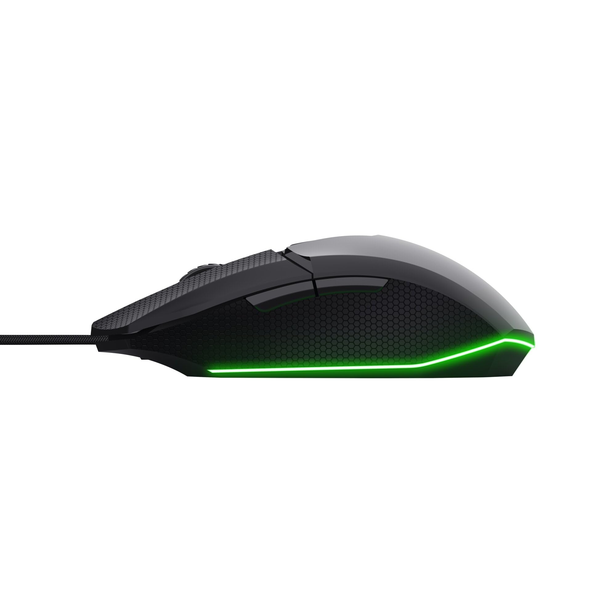 GXTrust 121 Felox+ Mouse Gaming con 6 Pulsanti Programmabili, 10000 DPI, USB 180 cm, Software Incluso, Illuminazione LED Multicolore, Mouse con Filo per PC, Portatile, Computer, Nero