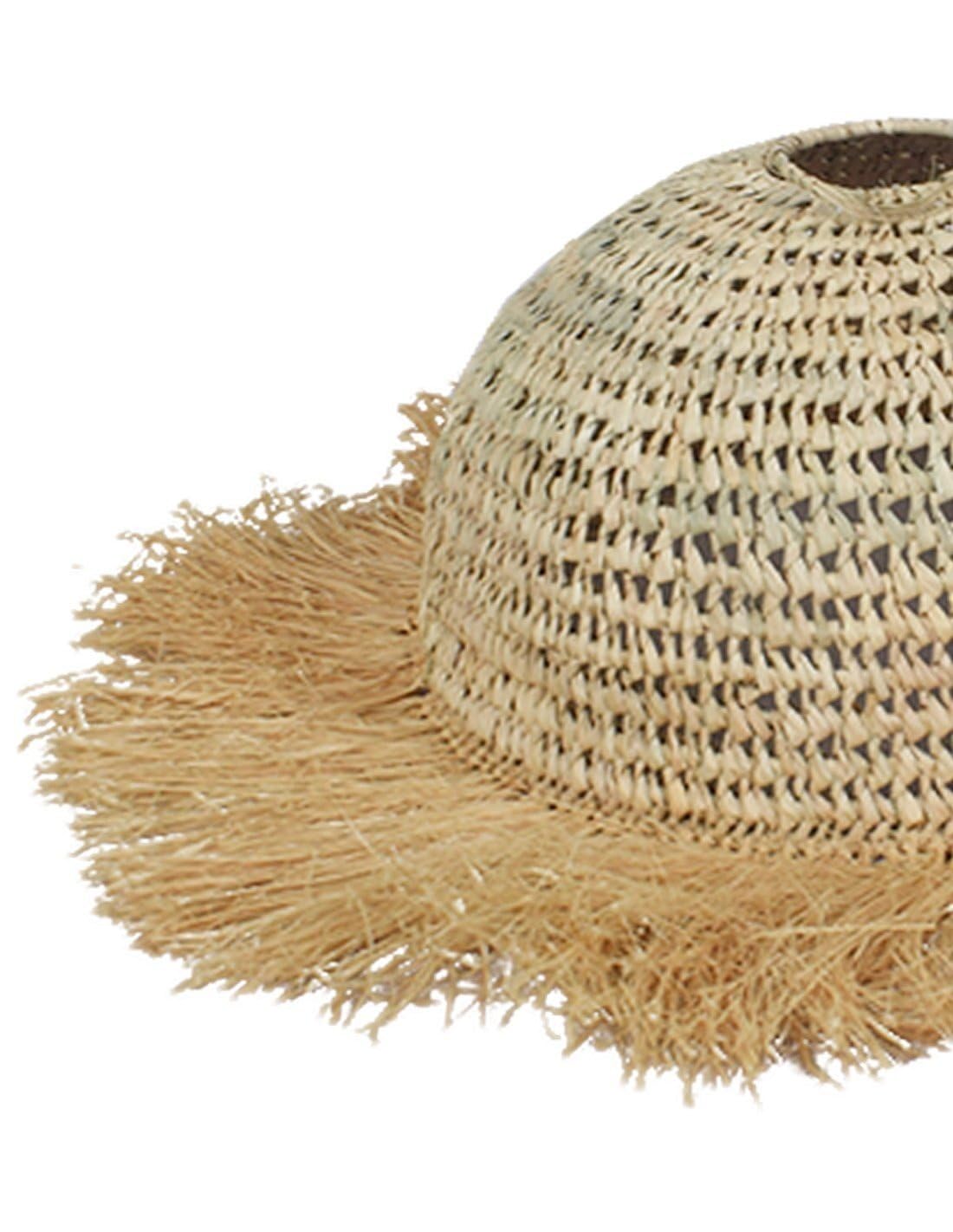JARDIN202 - Lámpara de Techo de Rafia Maldiva – Pantalla Decorativa Natural 57x30cm | (Grande)