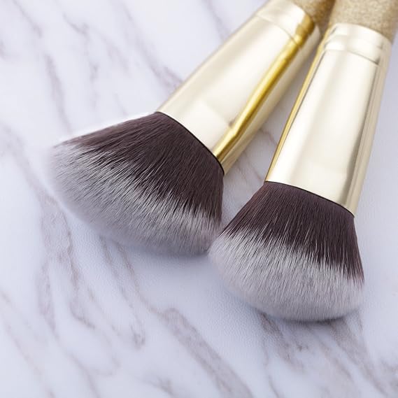 DUcare Double Ended Makeup Brushes | 2Pcs Dual-Ended Cream + Powder Brush,Makeup Brush For Creating A Gorgeous, Airbrushed-looking Complexion