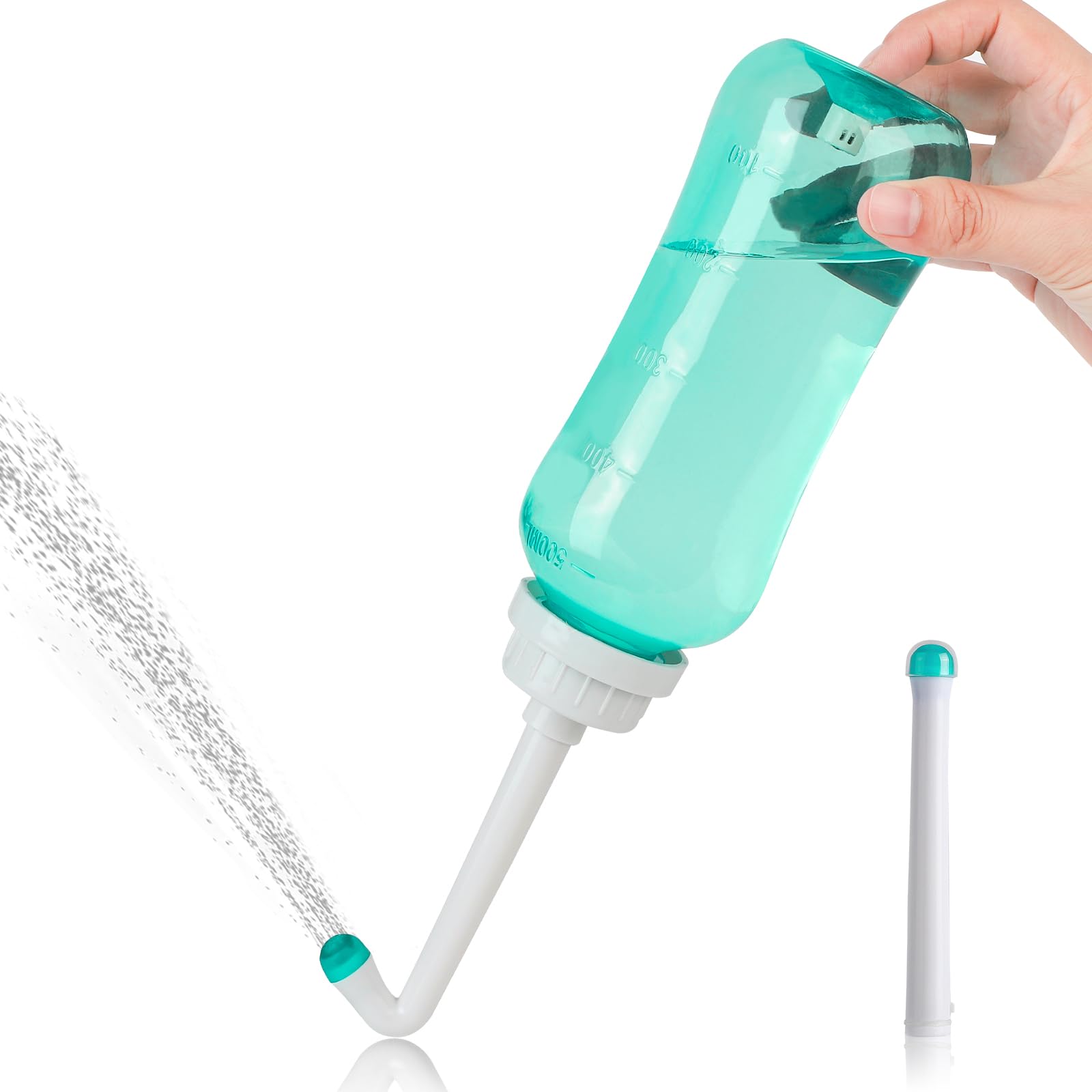 LIVE4COOL Peri Bottle for Postpartum Travel Bidet Perineal Care 16.9oz/500ml for Mom and Baby Clean,Portable Squeeze Bottle with 2 Rinse Tubes for