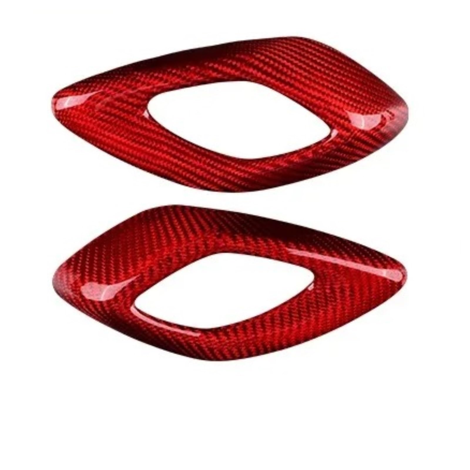 Interior Trim for Chevrolet for Camaro 2016 2017 2018 2019 2020 2021 2022 2023 Real Carbon Fiber Car Interior Trim Red Black Accessories Sticker Auto Central Inner(Inner Handle RD)