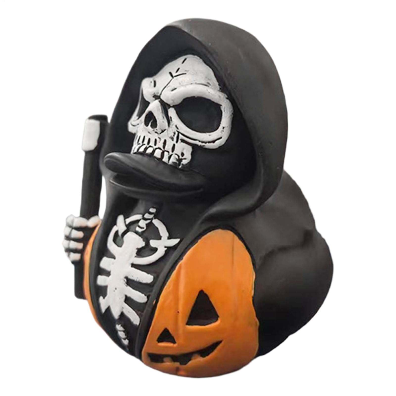 Canard Gothique Figurine Halloween à la Faux - Statuette de Collection aux Finitions Macabres