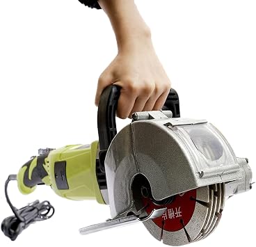 Wall Groove Cutting Machine 4000W 7500rpm, Electric Concrete Saw for Plumber & Electricians, Wall Chaser Machine with 125mm Saw Blades,Green