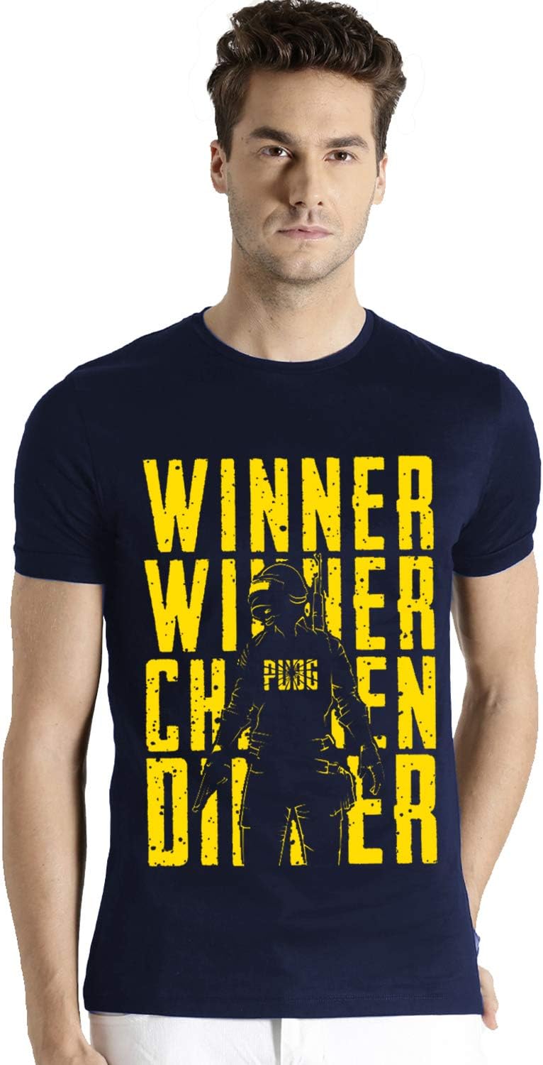 ADRO Men's Regular Fit T-Shirt (RNR-M-CKN-NB-M_Navy Blue_Medium)