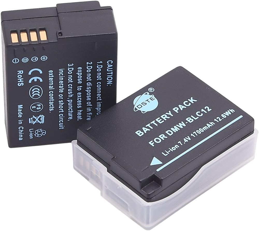 DSTE DMW-BGG1 Vertical Battery Grip + 2X DMW-BLC12 Battery Compatible with Panasonic Lumix DMC-G80 DMC-G85 G80 G85 G95 Digital Camera