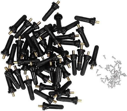 Miniatura 1 de TR413 - Vástagos de válvula de neumático de goma negra TPMS para GM Chevy (paquete de 50)