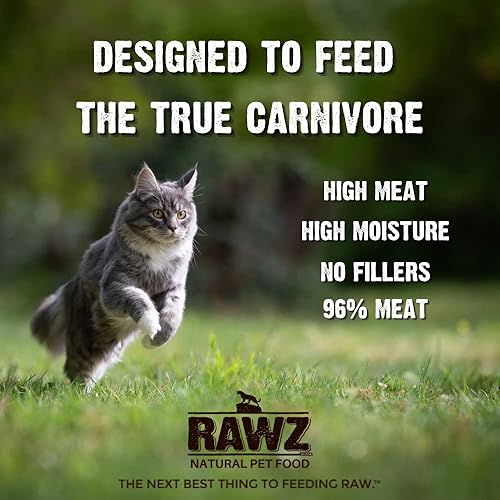 Miniatura 7 de Rawz Natural Premium - Alimento húmedo enlatado en paté para gatos, hecho con ingredientes de carne reales, sin BPA ni encías, latas de 5.5 onzas,