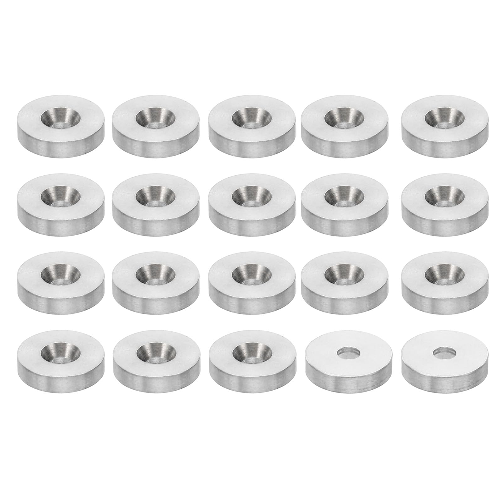 PATIKIL M3 Finish Countersunk Washer, 20pcs 13mm Dia. 3mm Tall Solid 304 Stainless Steel CNC Finish Cup Washer Flat Screw Head Gasket for Construction