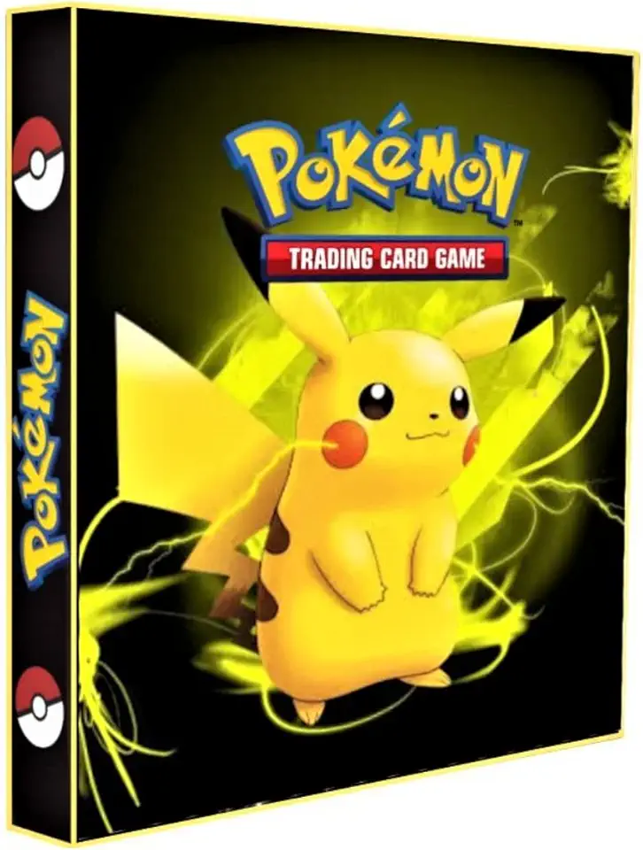 Álbum Pokémon Pasta tipo Fichário para Cards - PIKACHU (modelo 2)