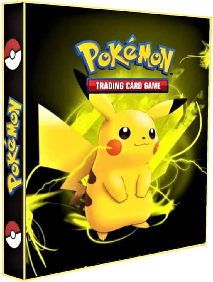 Álbum Pokémon Pasta tipo Fichário para Cards - PIKACHU (modelo 2)