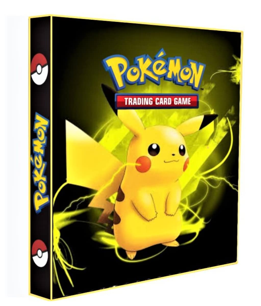 Álbum Pokémon Pasta tipo Fichário - PIKACHU (modelo 2) + 10 Folhas