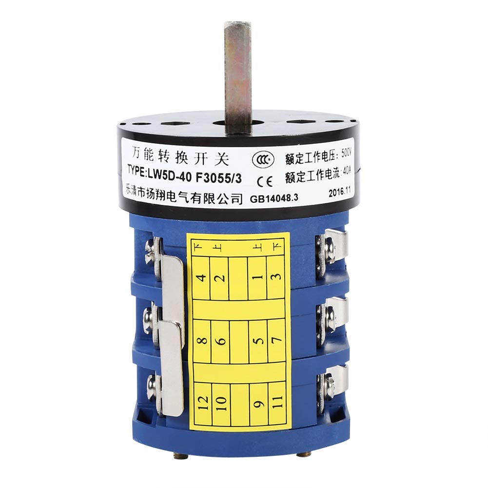 Changeur de pneu Commutateur 220V / 380V 40A Commutateur de pneu inverseur inverseur pour moteur de machine robuste
