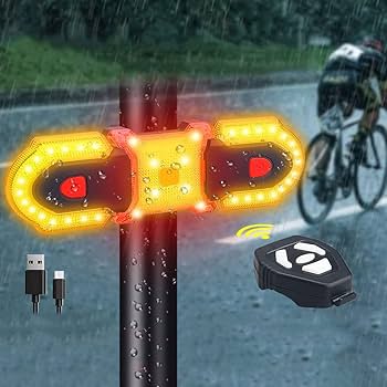 Feux Clignotants Vélo Sans Fil Avec Télécommande | Rechargeable USB - Étanche Et Visible à 100m