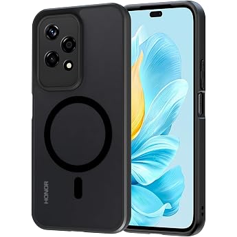 AOMYKE For Honor 200 Lite Magnetic Mobile Phone Case for Honor 200 Lite [Compatible with MagSafe] Translucent Matte Anti-Fing