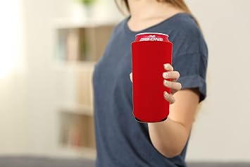 Blank Neoprene 24 oz. Can Coolie (2 Pack, Red)