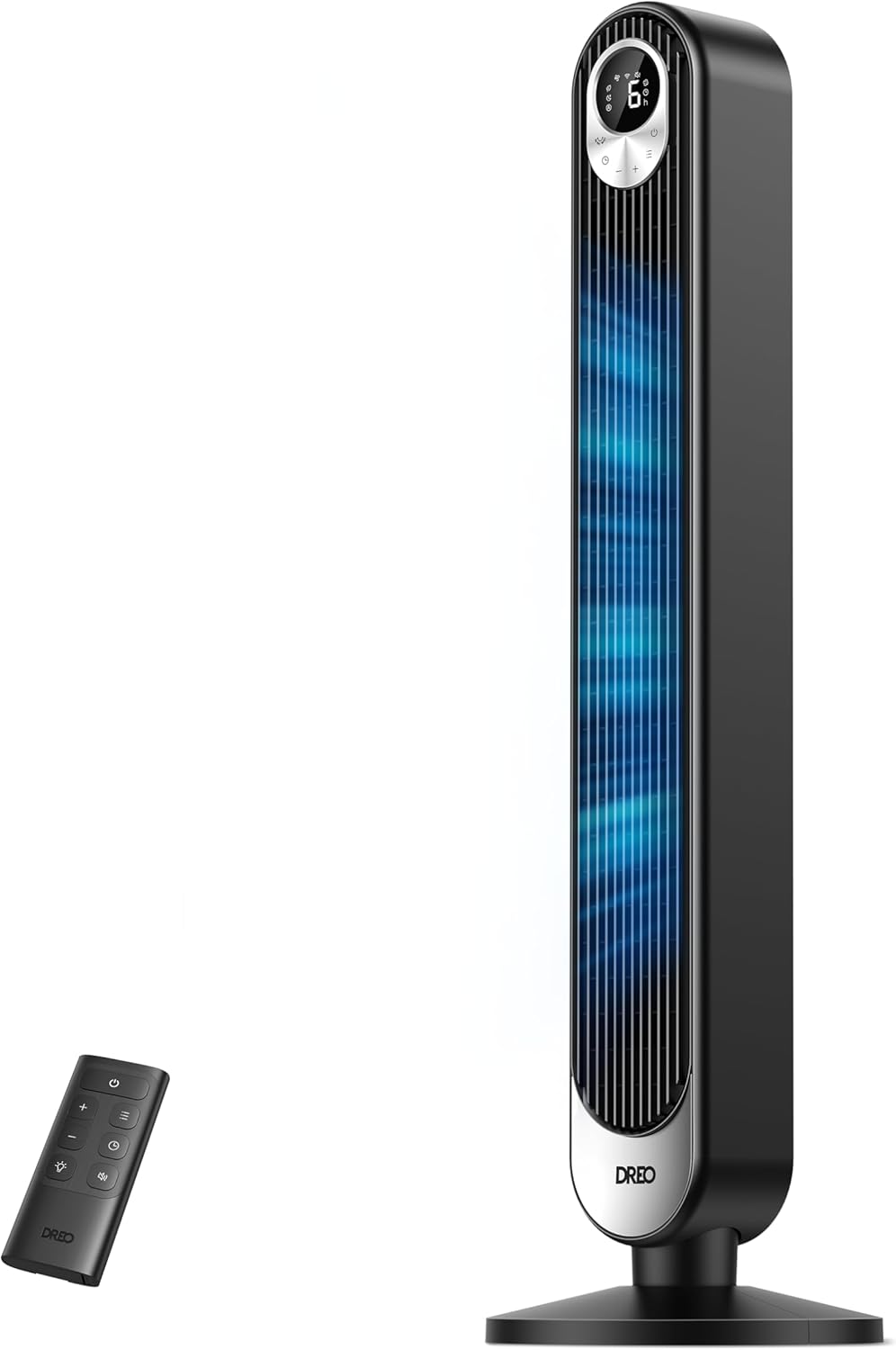 Dreo Ventilateur Colonne Silencieux avec Alexa, 8,53 m/s, Ventilateurs Tour pour Grande Chambre, 106 cm de Haut, Télécommande, 9 Vitesses Puissantes, 4 Modes, Minuterie de 12H, Oscillation à 90° — vue 9