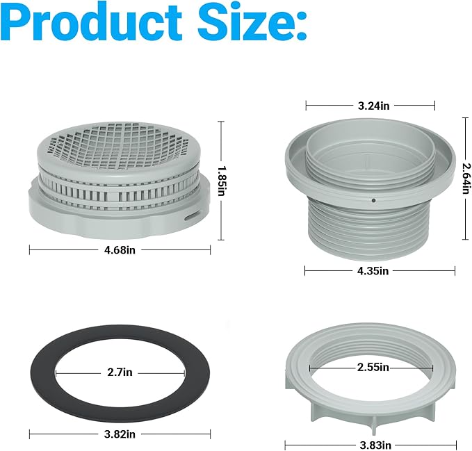 Kit conector filtro roscado para piscina Intex 4 piezas miniatura 2