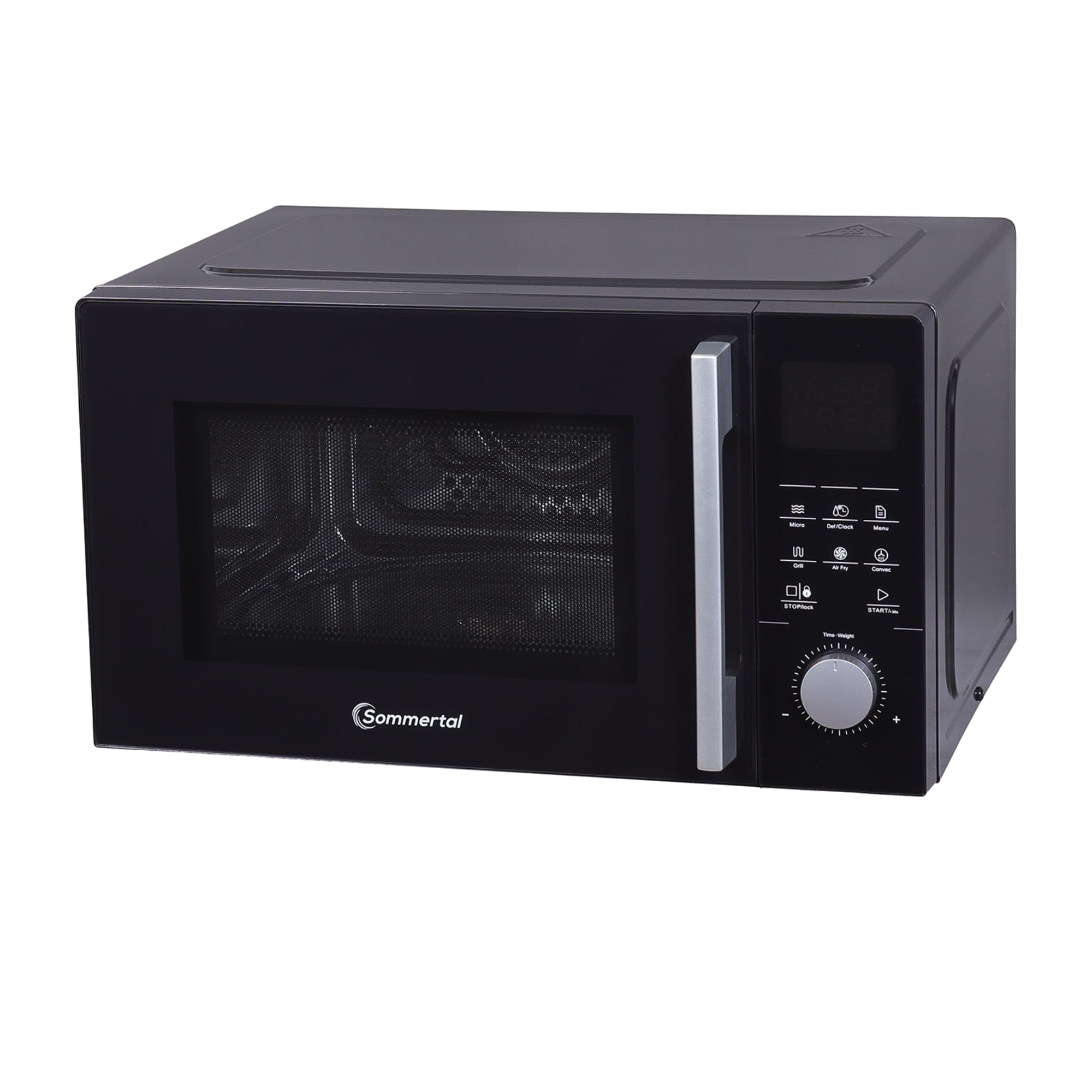Sommertal Microonde 4 in 1 MW2200 25L – Touch, grill, aria calda, 8 programmi, timer da 99 minuti, sicurezza per bambini, avvio rapido, ruggine, padella per crisp
