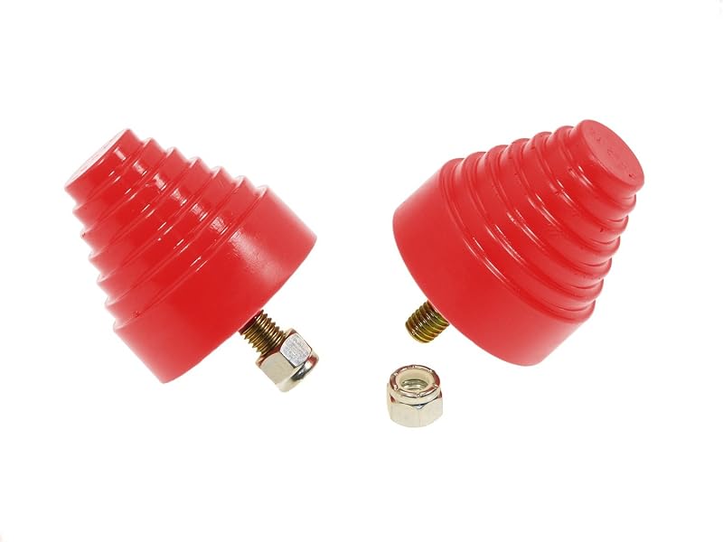 Batente de suspensão cônico universal Prothane 19-1318 em poliuretano vermelho – 1 unidade