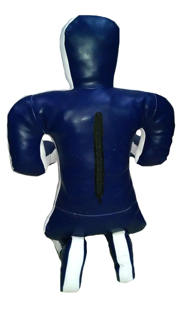 Bestzo MMA Jiu Jitsu Judo Punching Bag Grappling Dummy Sitting Position Canvas- Blue 70 inches