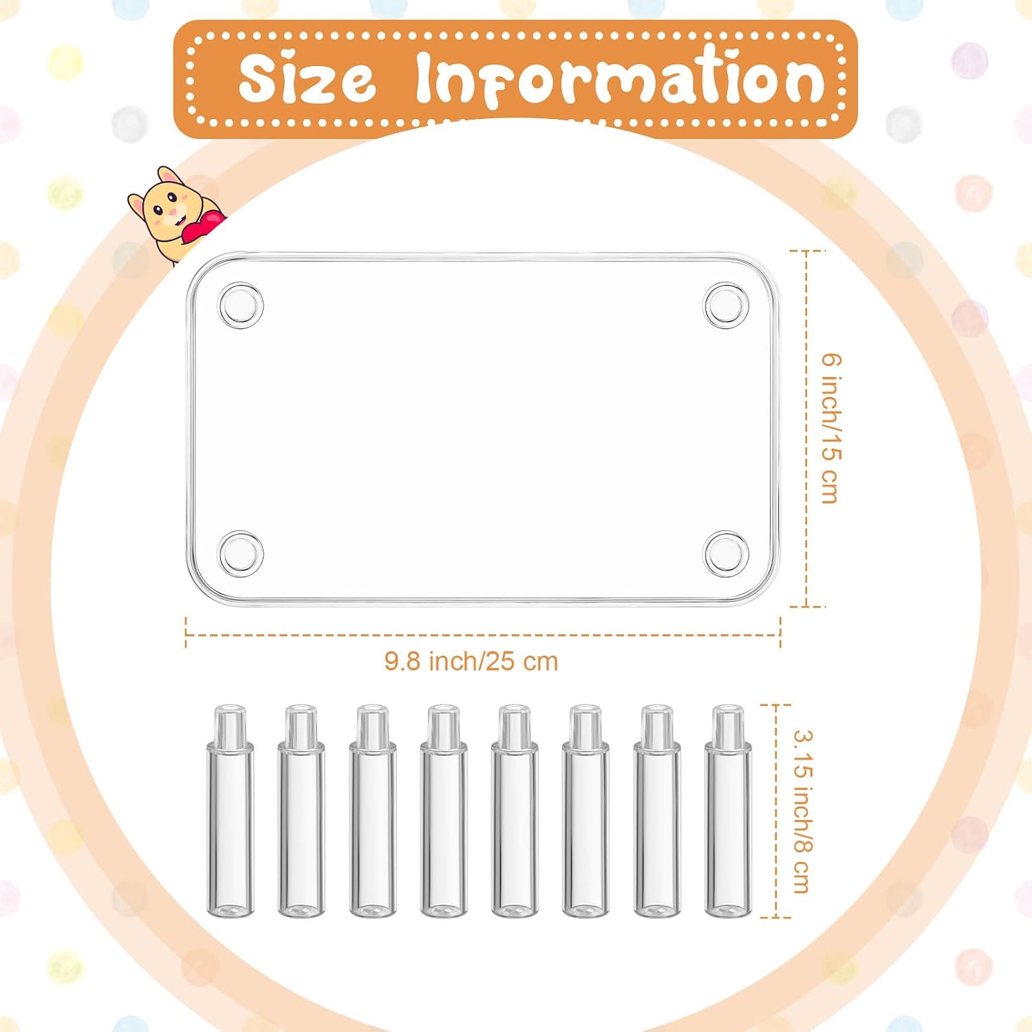 Ripeng 2 Sets Hamster Platform Cage Accessories Small Pets Plastic Transparent Play Stand for Gerbils Dwarf Syrian Hamsters Mice Chinchilla Parrot Bird Small Animals