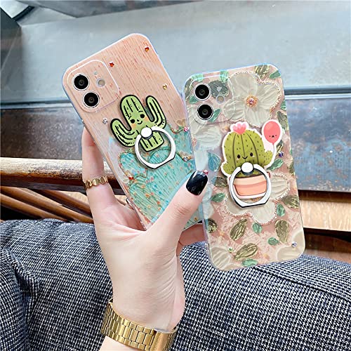Phone Ring Holder Stand,Cactus Phone Ring Stand Holder 360 Rotation Finger Ring Grip Stand For Cellphones,Smartphones And Tablets (4 Pack Cactus Phone Ring Stand) #TOP4