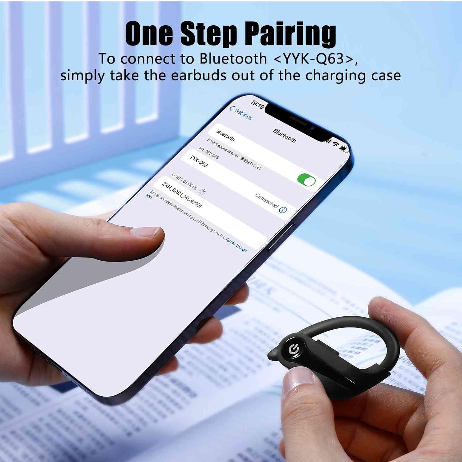 One-step Bluetooth pairing for UrbanX Q63 Earbuds