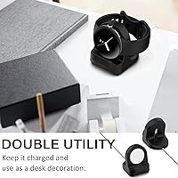 Vista 5 de Miimall Soporte de cargador compatible con cargador de Google Pixel Watch, soporte de base de cargador de silicona antideslizante con ranura