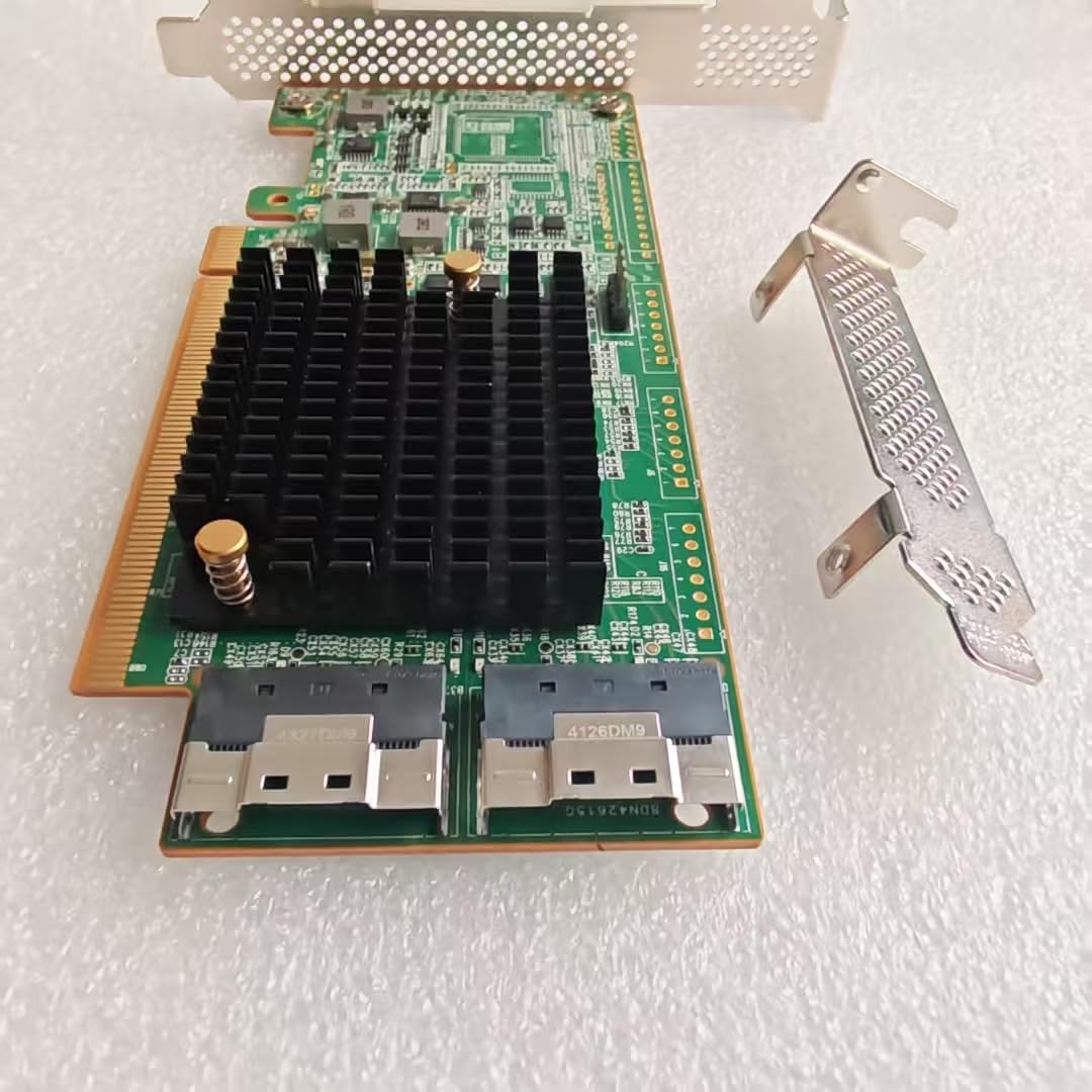 PCIe 4.0 x16 NVMe Expansion Card with 2 Port SlimSAS 8654 to 4 U.2 SSD Retimer Controllers