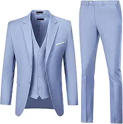 Ternos masculinos, conjunto de 3 peças, justo, para casamento, padrinhos, formatura, smoking, negócios, formal, casual, para noivos, jaqueta, blazer e calça, Lavanda, 3G