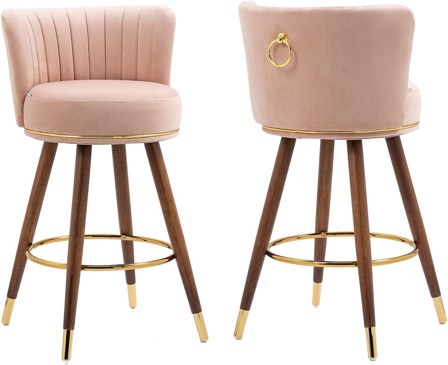 GNIXUU Bar Stools Set of 2, 360 Degree Swivel Barstools