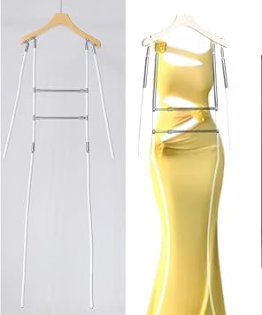 Invisible Mannequin Clothes Hanger for Clothing Photography Display, Metal Frame Full Body Mannequin Adjustable Dress Holder Rack, Positionable Clothes Hanger for Displaying Clothes