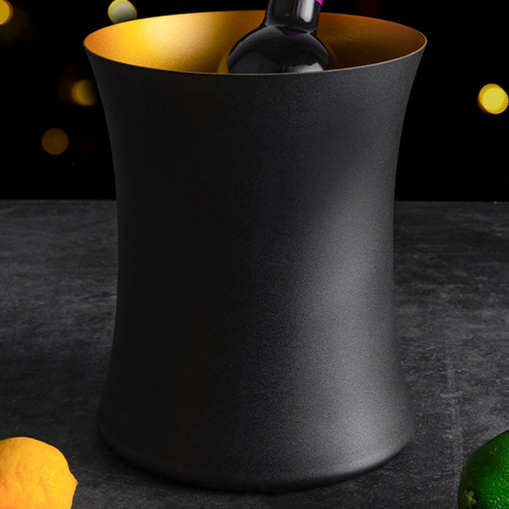 Secchiello per Il Ghiaccio in Metallo Creativo, Secchiello per Il Ghiaccio per Feste in Famiglia, Hotel, KTV, cubetti di Ghiaccio, Secchiello per Vino Rosso, Birra, Champagne, Secchiello per Bevande,