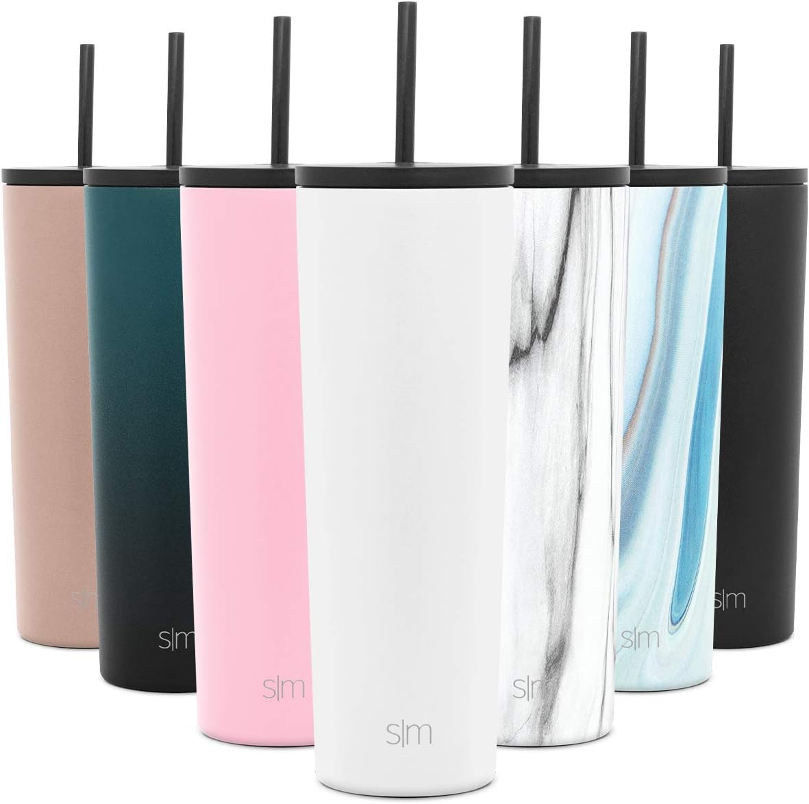 Simple Modern Insulated Tumbler Cup with Flip Lid and Straw Lid  Classic Collection 
