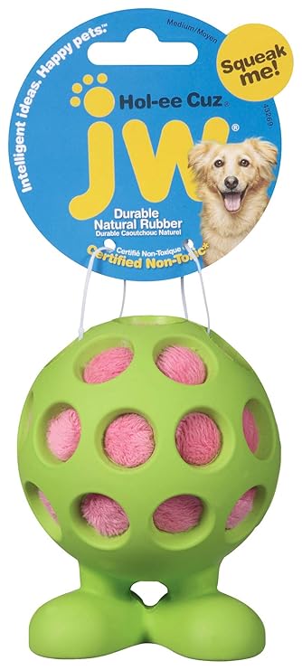 JW Pet Company Hol-Ee Cuz Medium Dog Toy, Colors Vary