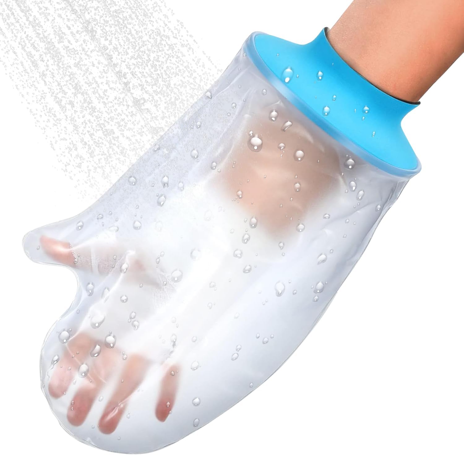 sunby Waterproof Hand Cast Cover for Shower Bath, Adult Watertight Wrist Wound Protector Resuable Bandage Sleeve Bags for Broken Hand, Wrist, Fingers, Surgery, Burns