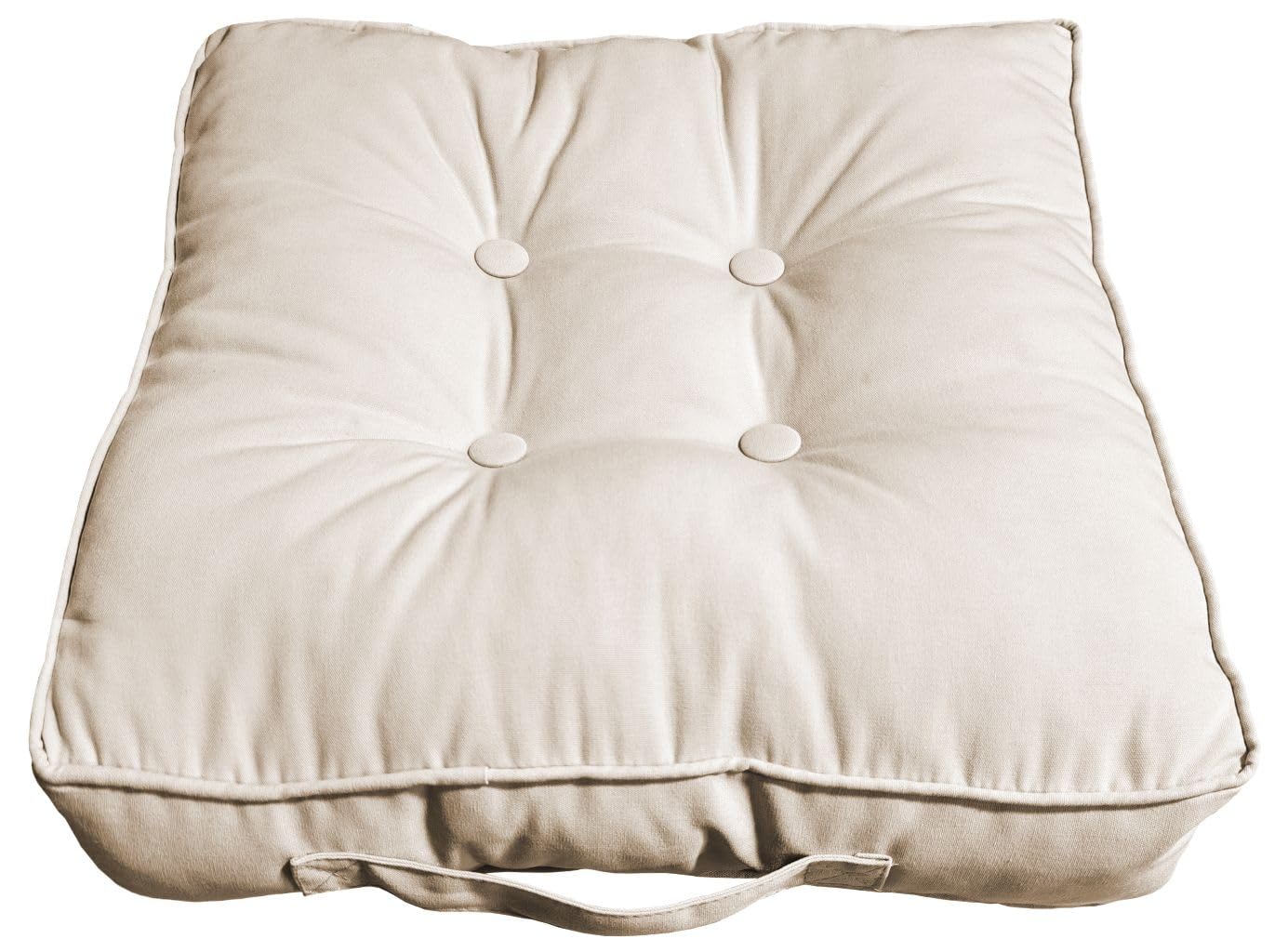 L S U Armchair Booster Cushion Large 4 inch Thick Seat Pad Luxury Soft Touch Hand Tufted Cushion For The Elderly, Post-Operative and Pregnancy (Cream)