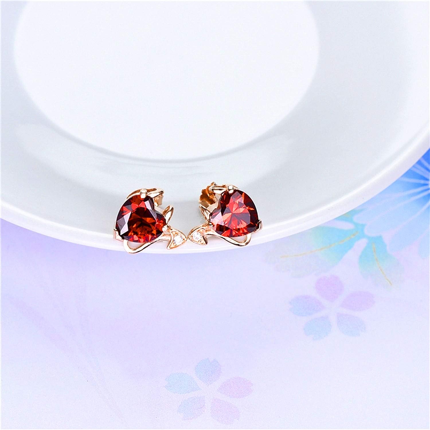18K Gold Plated Ruby Earrings for Women – Devil Earrings for Women - Timeless Jewelry & Great Gift for Every Occasion - 15mm - Image 2