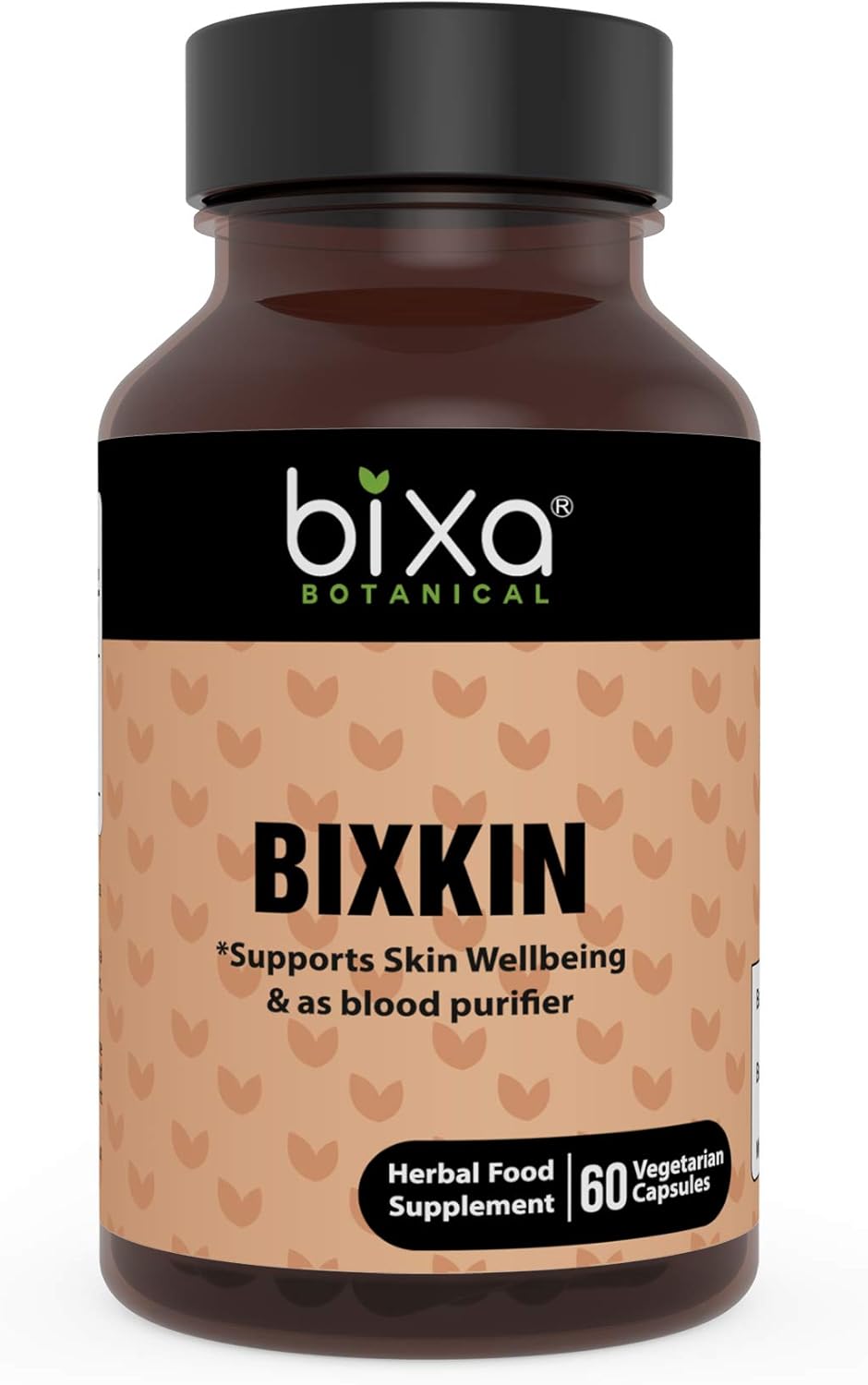Bixa Botanical Bixkin Capsules, Supports Skin Wellbeing & as Blood Purifier – 60 Veg Capsules (450mg)
