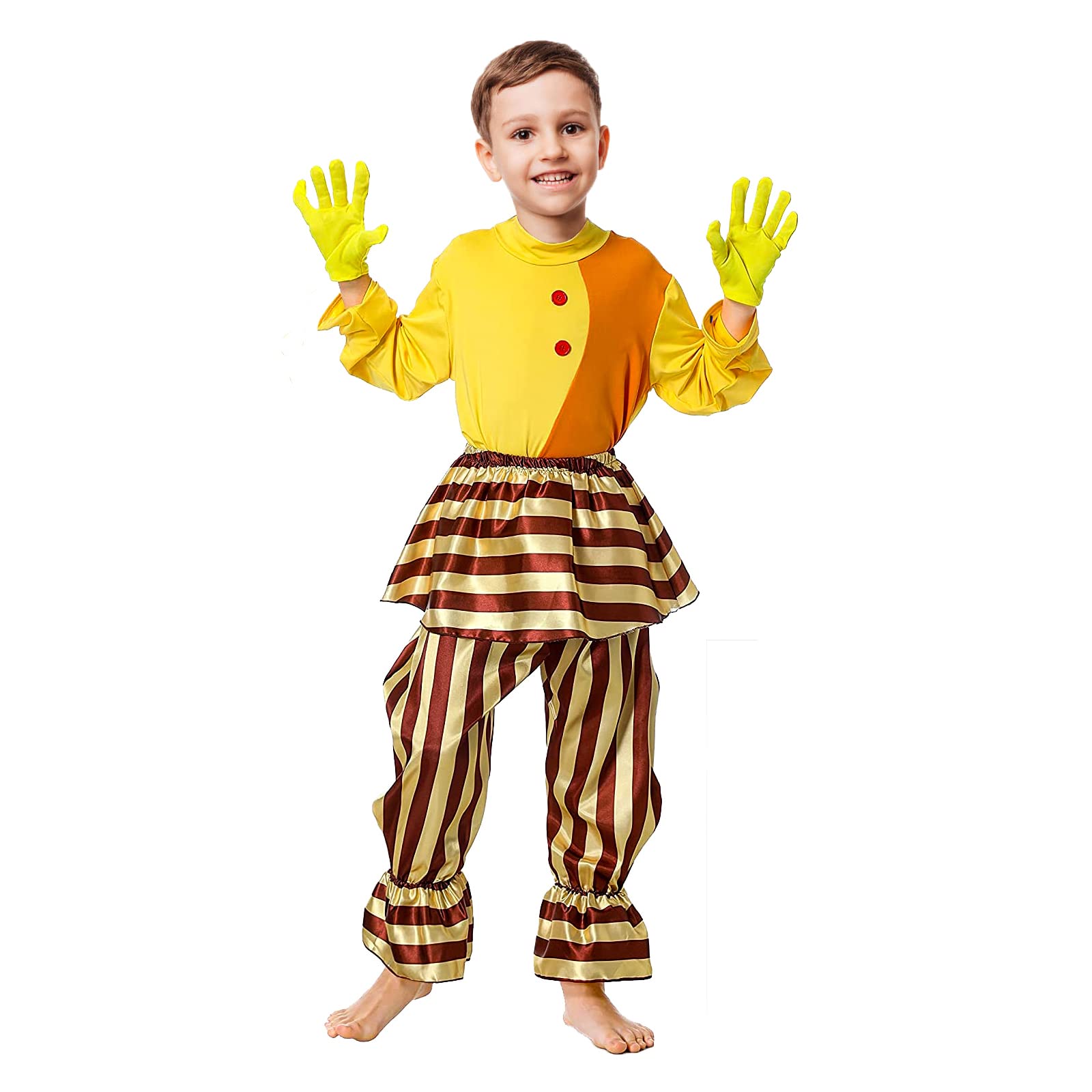 YardeSundrop Moondrop Costume Sun Moon Clown Outfit Halloween Cosplay for Kids Fans