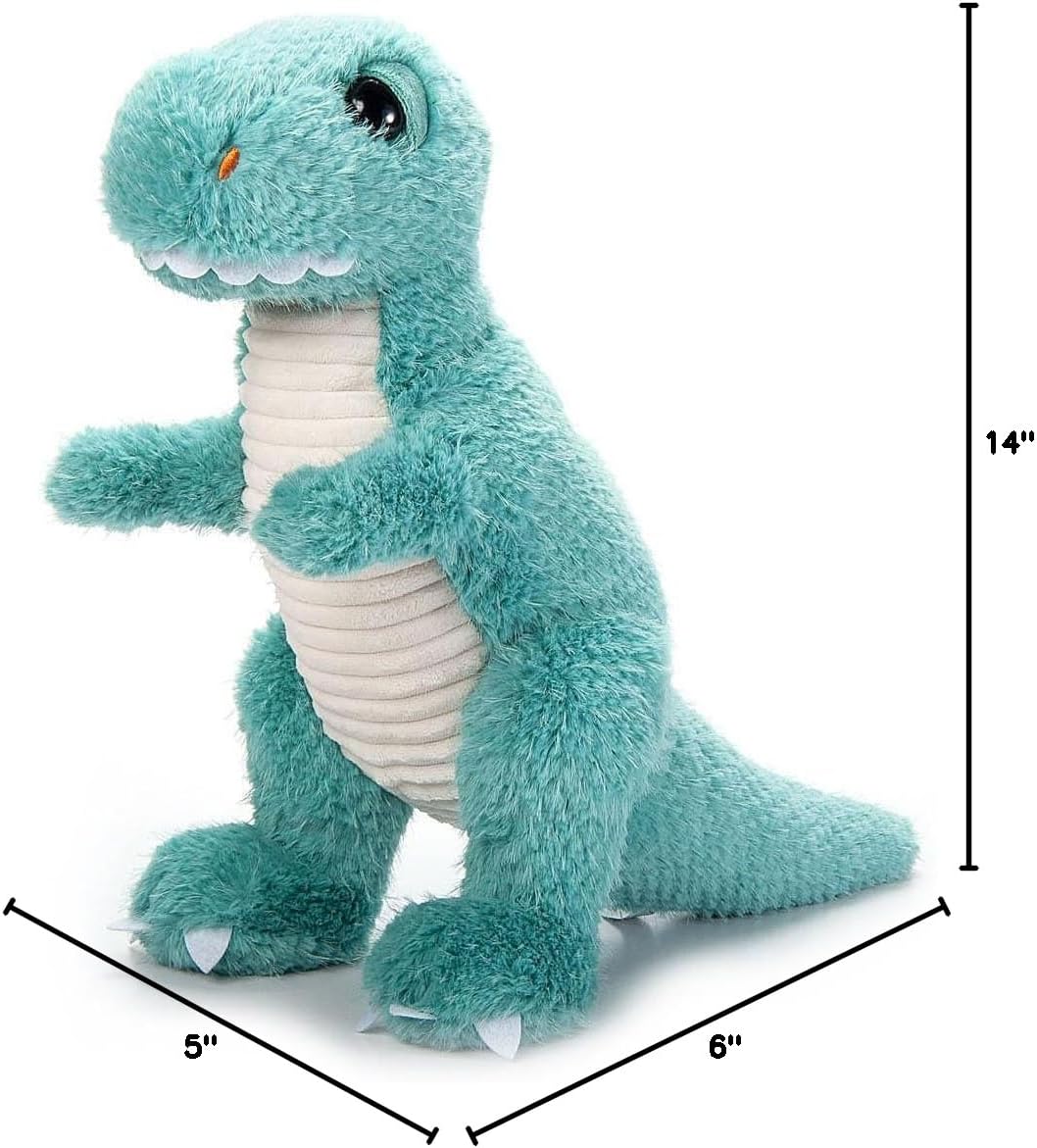 The Petting Zoo T-Rex Stuffed Animal Plushie, Fuzzlez Dinosaur Animals, T-Rex Dinosaur Plush Toy 14 inches