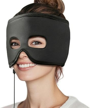 Sinus Mask, Heated Face Mask for Sinus Pressure, Migraine & Headache Relief, USB Corded Face Heating Pad with 3 Temperature Settings & 30-Min Auto Shut-Off
