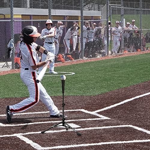 Aoligeijs Baseball Tee Batting Tee Softball Tee Portable Travel Hitting Tee,Easy Adjustable Height,Stable Tripod Stand (Baseball Tee, Black) #TOP4