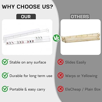 CAYOULR Mahjong Racks with Pushers Set of 4 Clear Acrylic Tile Racks