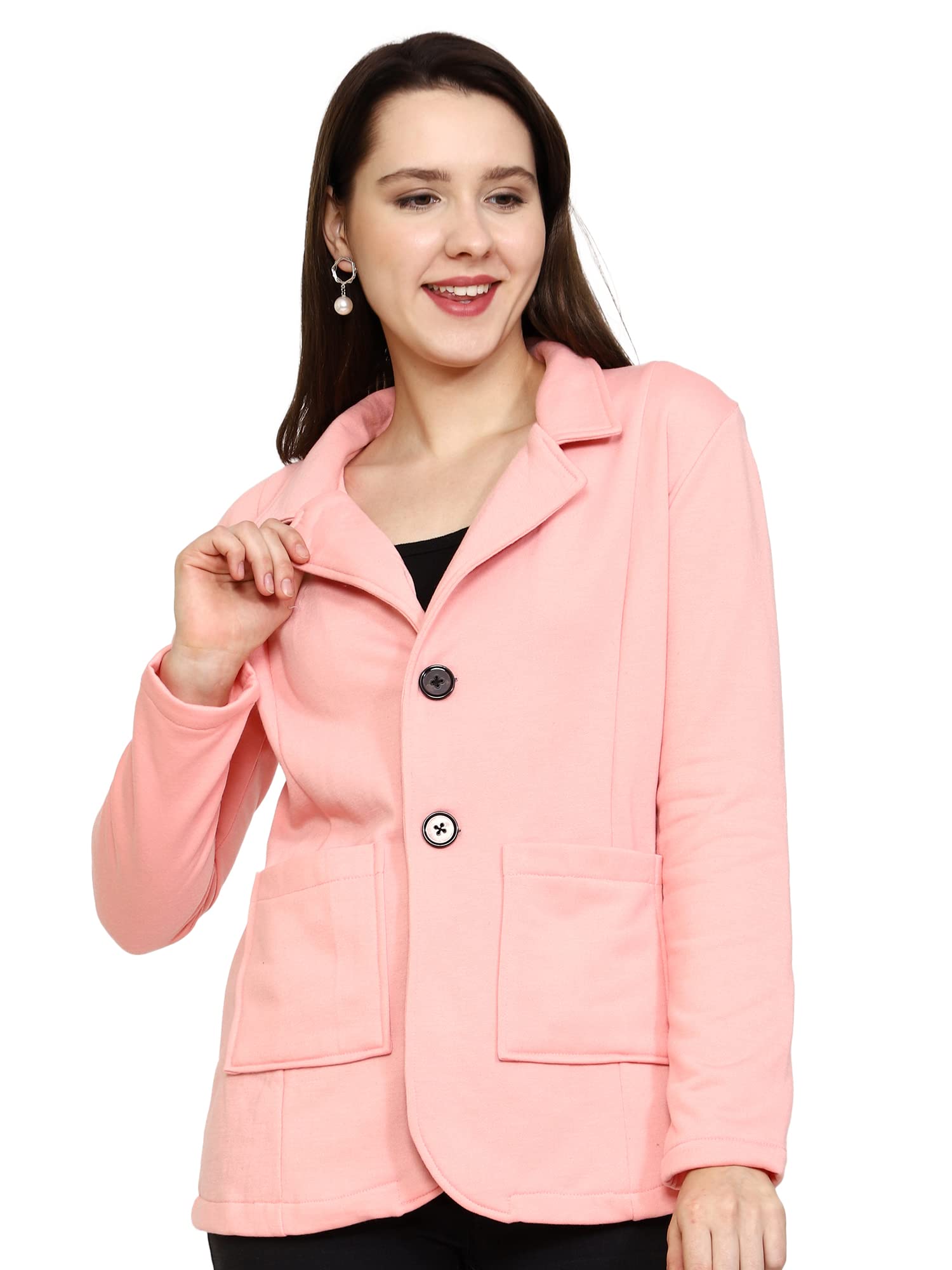 roarers WOMEN REGULAR LENGTH POLY FLEECE SOLID COAT-picture-34
